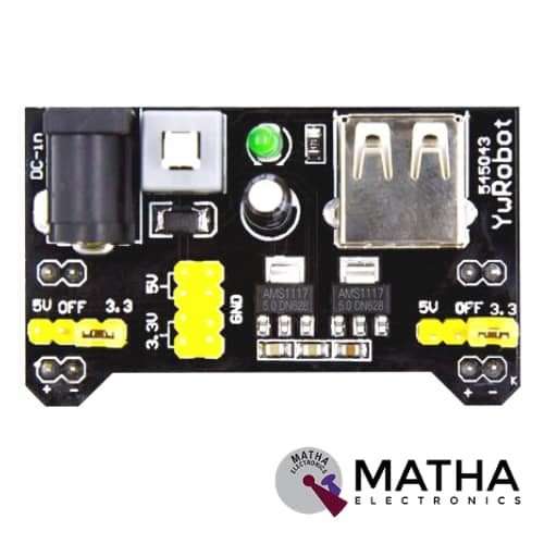 3.3V/5V MB102 Breadboard Power Supply Module