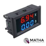 Digital Voltmeter Ammeter DC 0-100V 10A Dual LED Monitor Panel, Red and Blue - Image 2