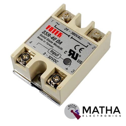 Solid State Relay Module DC To AC SSR-40DA 3-32VDC/24-380VAC 40A