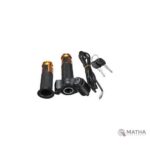 24V 36V 48V 72V Scooter E-Bike Electric Throttle Grip Handlebar LED Digital Meter - Orange Color