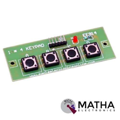 1×4 Key Matrix Switch Keypad 1x4 Key Matrix Switch Keypad
