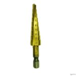 Titanium HSS 9-Step Cone Drill 4-12MM Hex Shank 1/4 Hole Cutter Drilling Tool