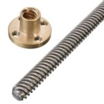 T8 Trapezoidal Lead Screw 8MM Thread 2MM Pitch 300MM Length with Brass Nut