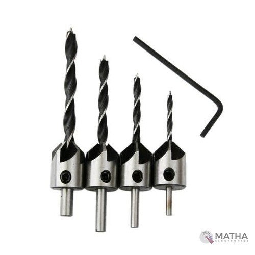 97 1000-4x HSS Flute Countersink Drill Bit Screw Woodworking Chamfer Home War