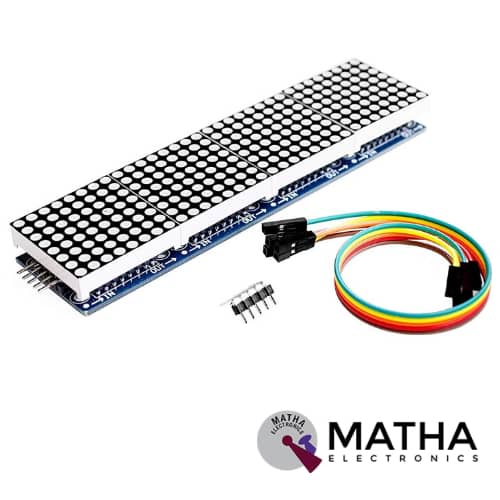 MAX7219 Dot Led Matrix Module MAX7219 Dot Led Matrix Module 4 In 1 Display with 5P Line Module For Arduino Micro-controller