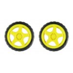Robot Wheel for BO Motor - 62x25mm - Yellowa
