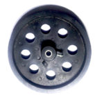 Robot Wheel for Track Belt - 6mm Shaft 100 x 2mm Black