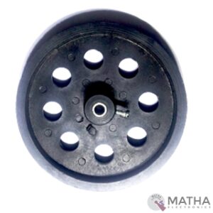 Robot Wheel for Track Belt - 6mm Shaft 100 x 2mm Black