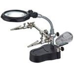 3. 5X / 12X Helping Hand Magnifier with Soldering Stand & LED Light