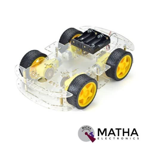 4-wheel Robot Smart Car Chassis Kits Car Model with Speed Encoder