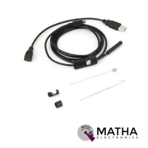 Black 2M Usb 6 Led Waterproof Borescope Endoscope Inspection Tube Camera