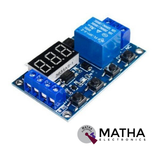 6-30V 1-Channel Power Relay Module with Adjustable Timing Cycle
