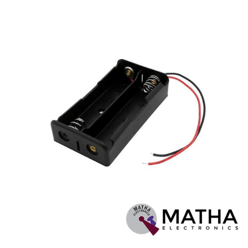 2 Cell Battery holder AA Black with Wire