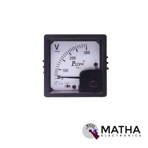Voltmeter 300V AC 72mm Square