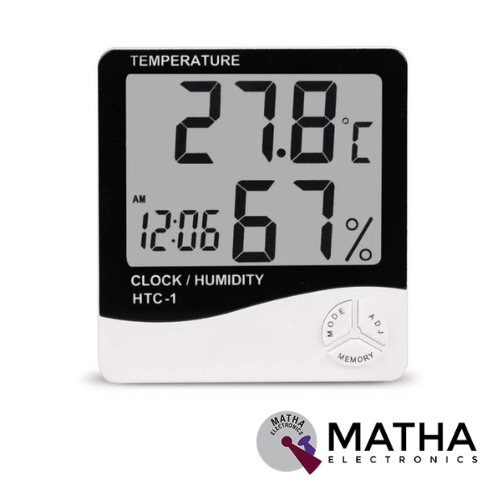 Humidity And Temperature Meter With Clock