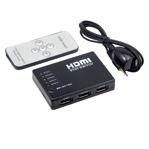HDMI SWITCHER 5 IN 1 OUT WITH REMOTE