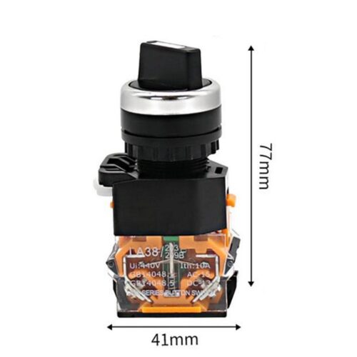 Round 22Mm Rotary Selector Switch 2 Positions 1No1Nc Latching La38-11X/2 10A