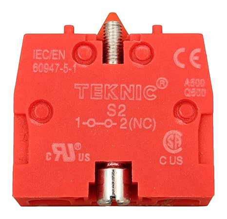 Teknic IEC/EN Auxiliary Block (Red)