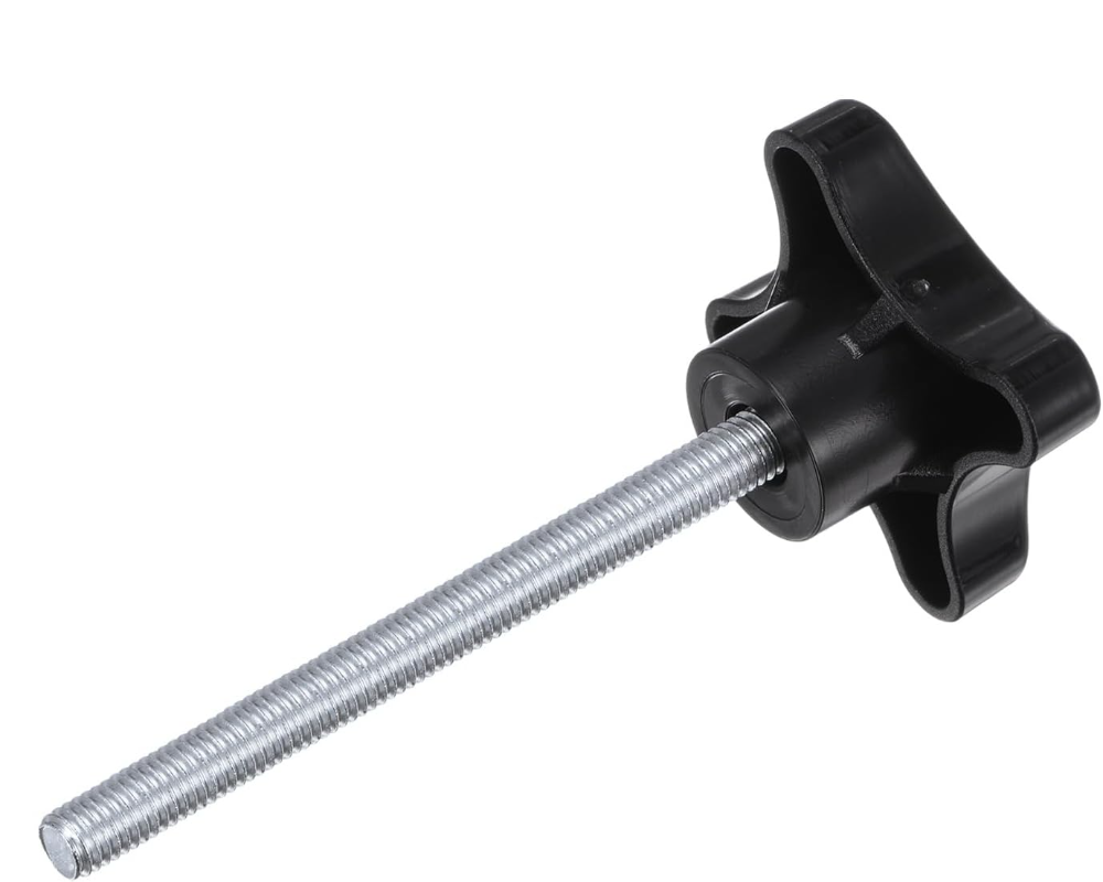 image-1000x800 Star Knobs Male Thread Plastic 4-Star Stud Knob Hand Tightening Clamping Screw Replacement Threaded Handle, Black