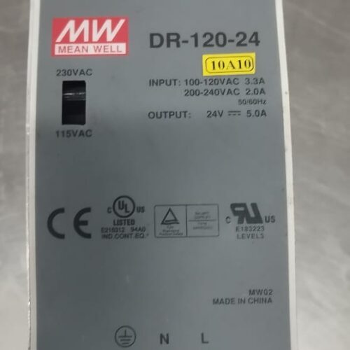 Mean Well DR-120-24 DIN Rail Power Supply (24V, 5A, 120W)