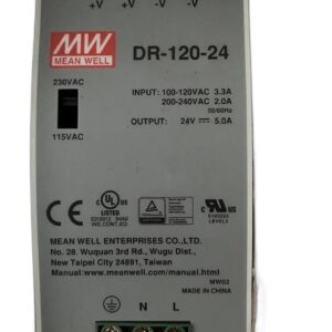MeanWell DR-120-24 DIN rail power supply