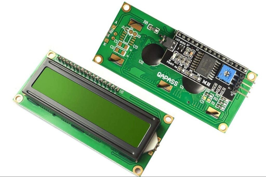 16x02 LCD display module with an IIC I2C interface