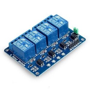 4-channel 12V relay module with optocoupler isolation