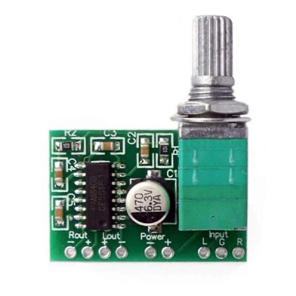 pam8403-mini-power-amplifier-circuit PAM8303 mini audio amplifier module with a knob