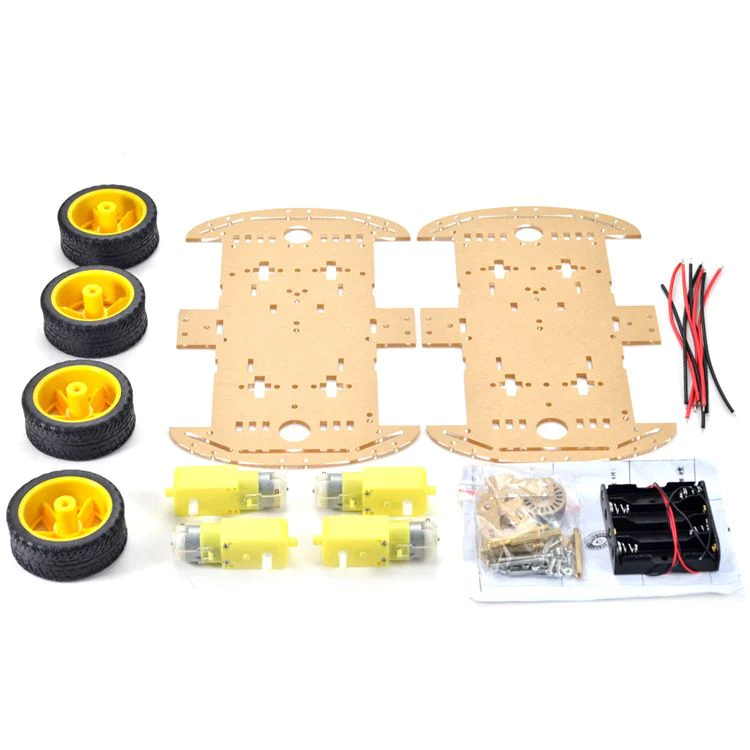 4wd-four-wheel-smart-robot-car-chassis-kit-03 4WD SMART CAR CHASSIS KIT UNASSAMBLED