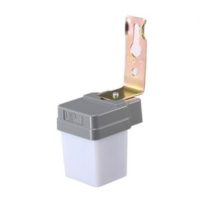 IP65 Photocell Day/Night Sensor in square shape for automatic outdoor lighting control. Weatherproof dusk to dawn switch for street, garden, and security lights.